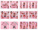 Valentine Bad Bunny Glass Tumbler, Valentine 20oz Tumbler, Trendy Valentine Png,Valentine Benito Png