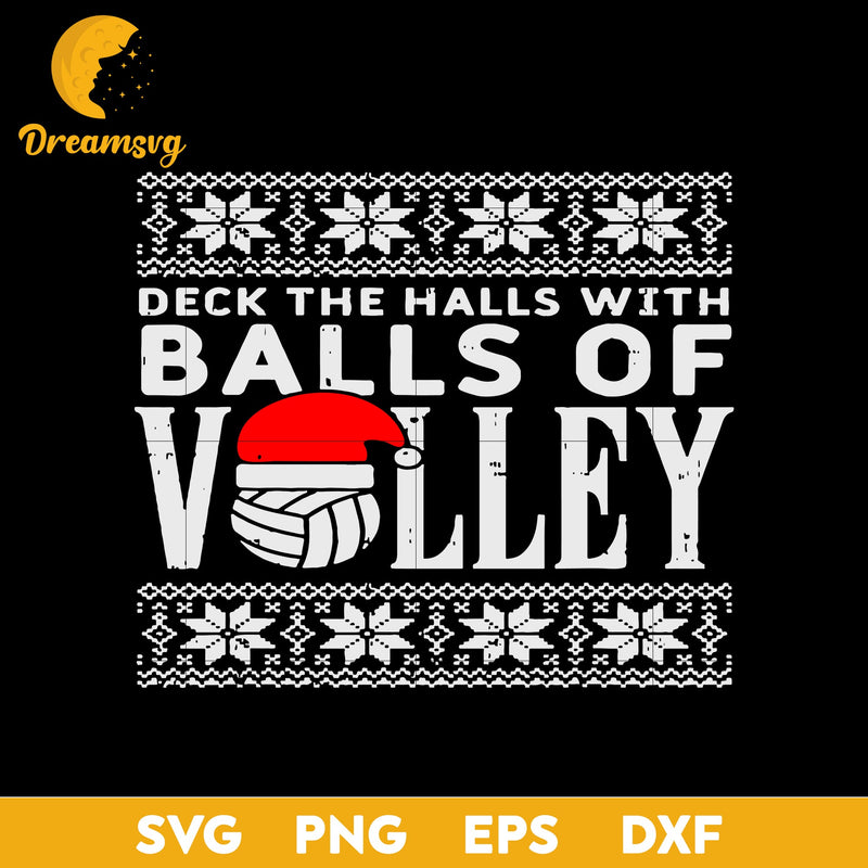 Balls Of Volley Xmas Volleyball Svg, Funny Svg, Png, Dxf, Eps Digital File.