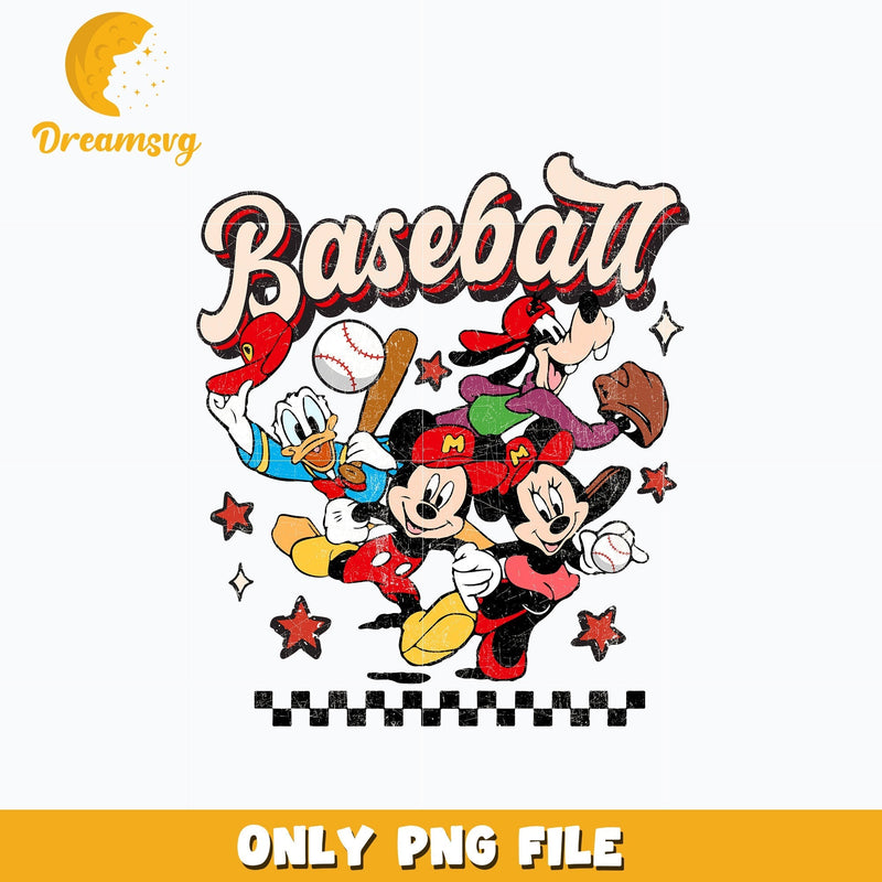 Mickey friends baseball png