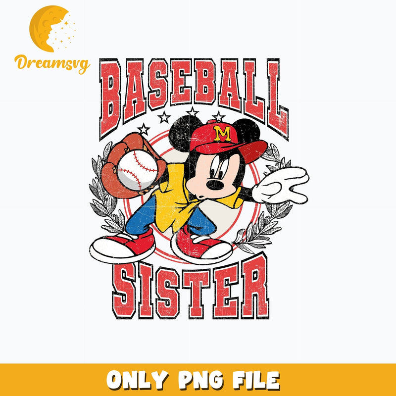 Mickey baseball sister png