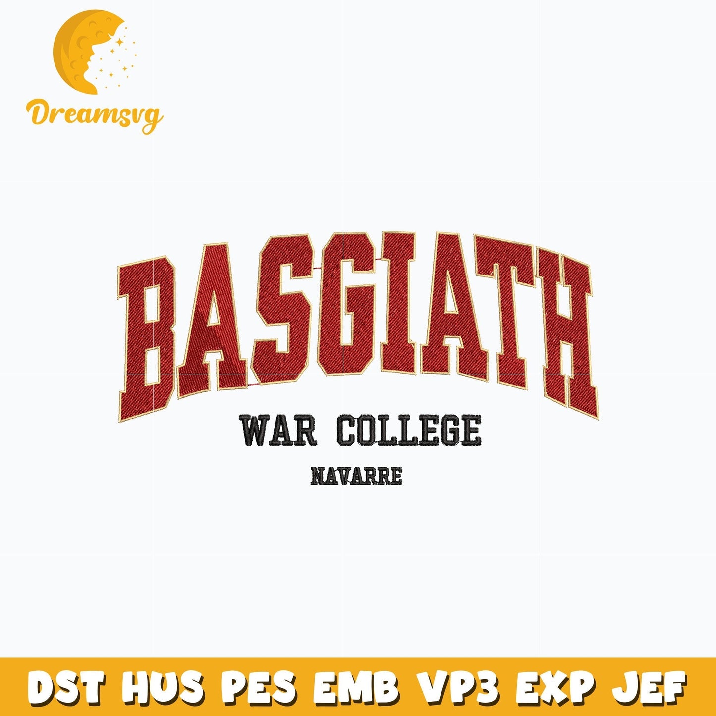Basgiath war college logo embroidery