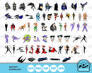 Batman 100 cliparts bundle, Batman SVG cut files for Cricut / Silhouette, PNG, DXF, instant download