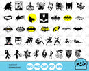 Batman 100 cliparts bundle, Batman SVG cut files for Cricut / Silhouette, PNG, DXF, instant download