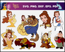 Beauty and thebeast svg bundle 100+ svg, png, dxf, pdf