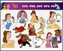 Beauty and thebeast svg bundle 100+ svg, png, dxf, pdf