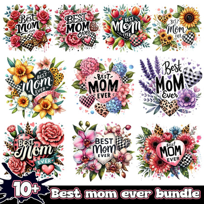 Best Mom Ever Bundle PNG