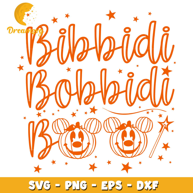 Bibbidi Bobbidi Boo pumpkin svg, halloween svg