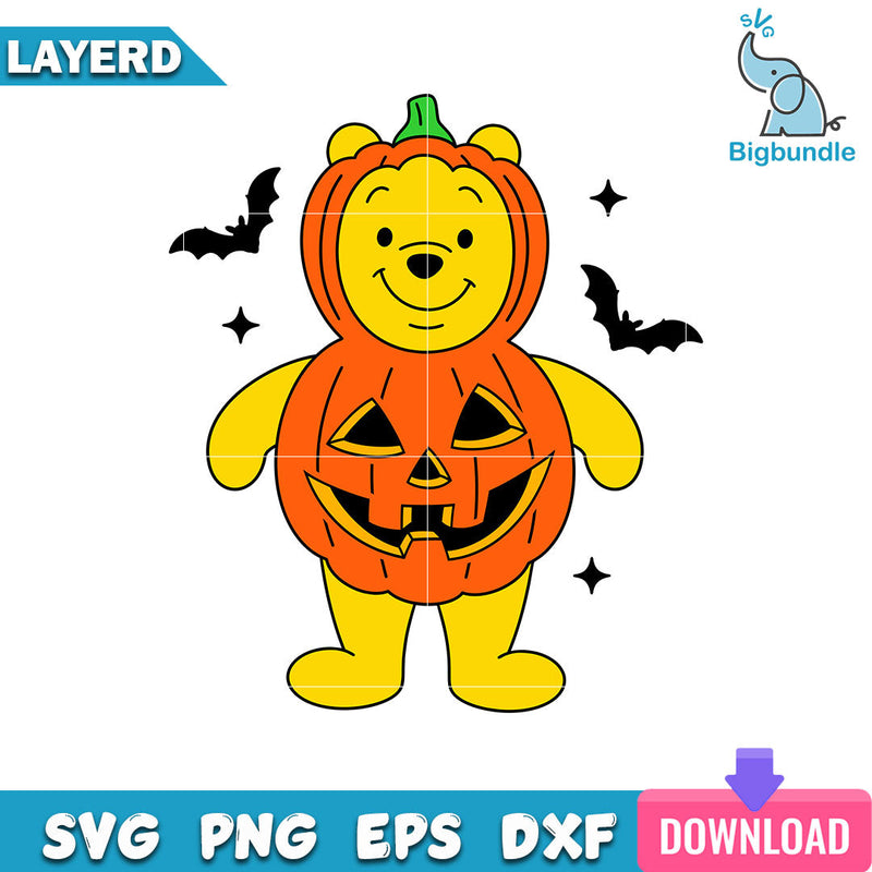 Pooh Bear Halloween Svg, Winnie The Pooh Svg, Disney Svg, SG20062324