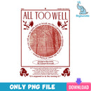 Taylor Swift All Too Well Png, Taylor Swift Png, SG080723124