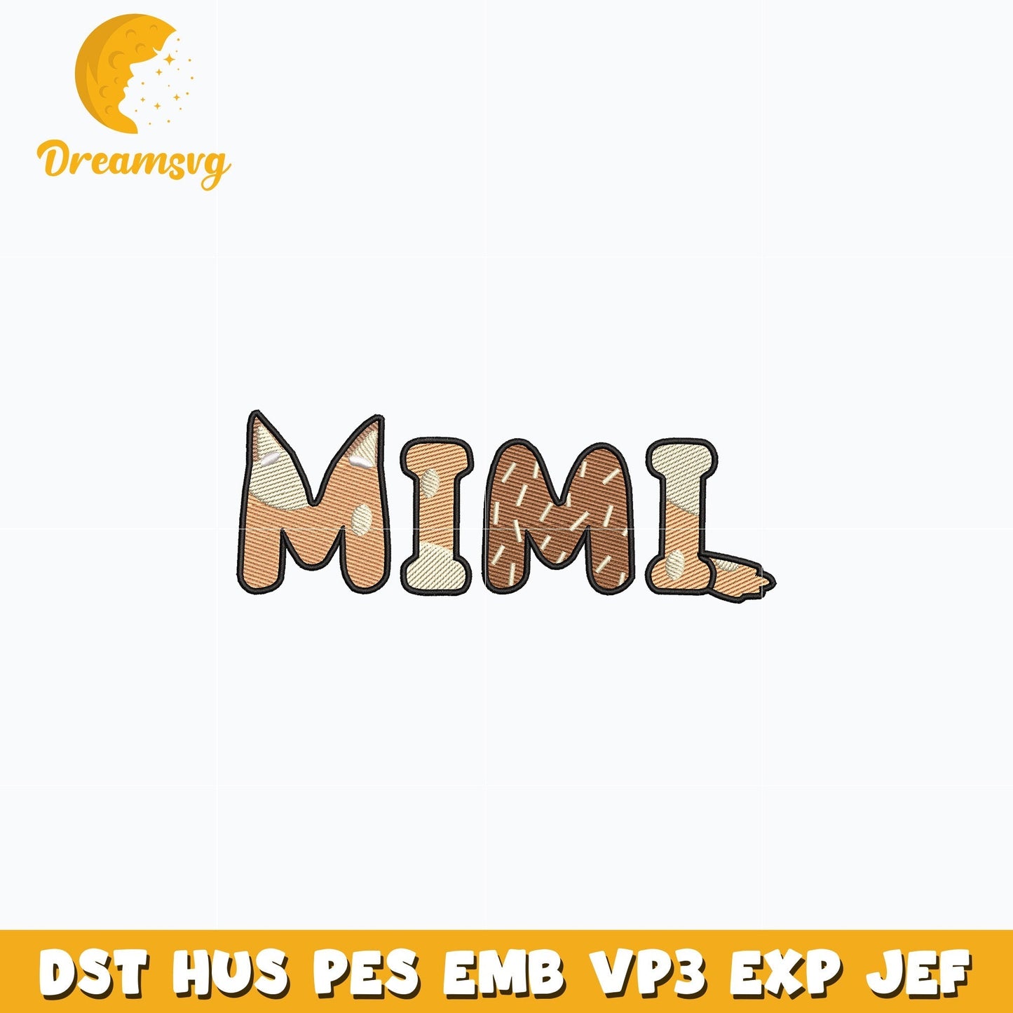 Bingo mimi embroidery design
