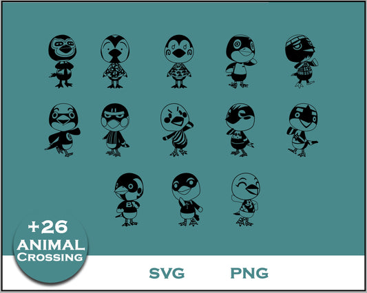 26+ Birds Svg Bundle, Animal Crossing Svg Bundle, Animal Crossing Svg, Cartoon svg, png digital file