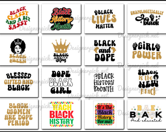 50 Black History Month Svg, Black Leaders Svg, BLM Svg, African American, Melanin Svg, Black Queen Svg