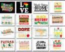 50 Black History Month Svg, Black Leaders Svg, BLM Svg, African American, Melanin Svg, Black Queen Svg