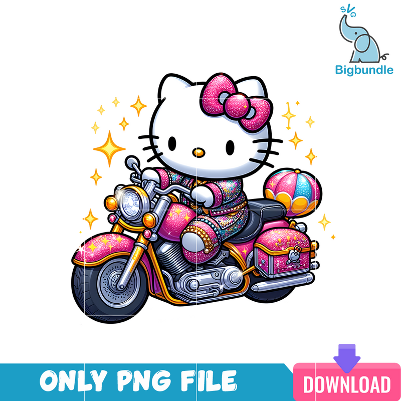 Hello Kitty Blink Motobike PNG