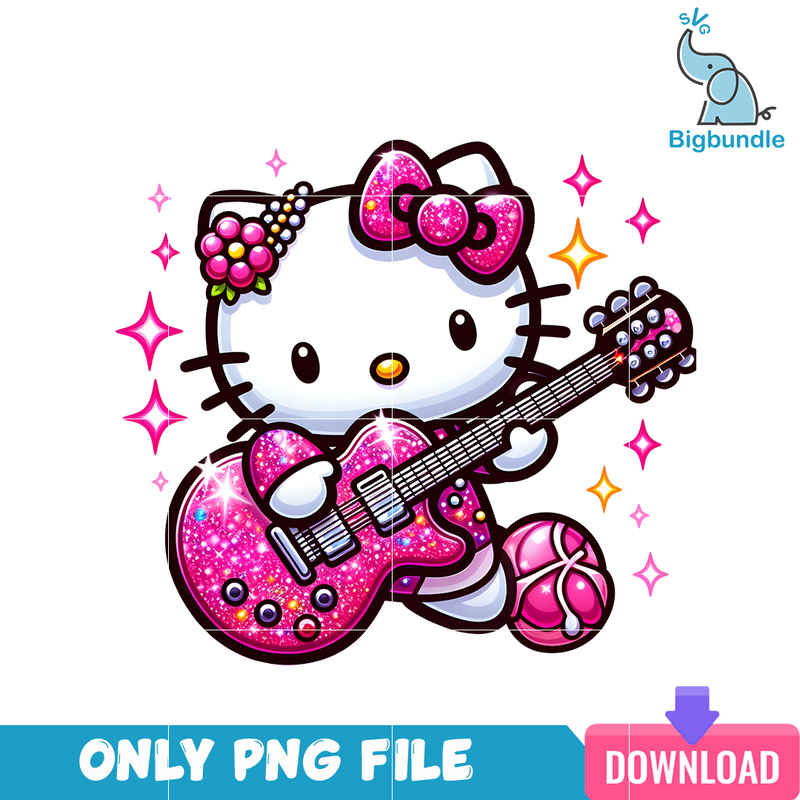 Hello Kitty Blink Rock Band PNG