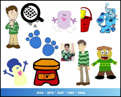 Blues clues svg bundle 25+ svg, png, dxf, pdf
