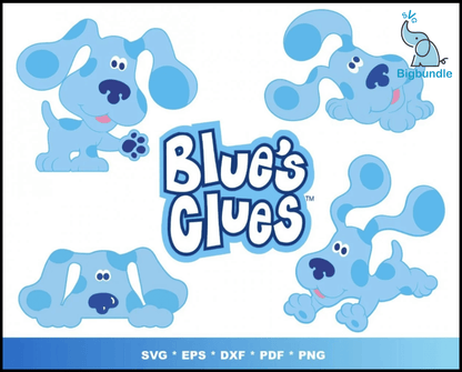 Blues clues svg bundle 25+ svg, png, dxf, pdf