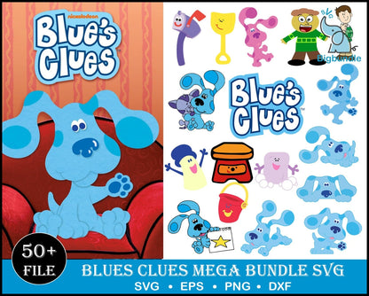 Blues clues svg bundle 25+ svg, png, dxf, pdf