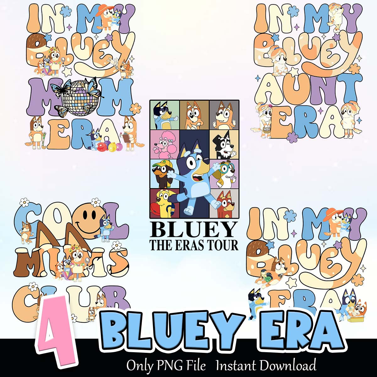 Bluey Era Bundle PNG Instant Download