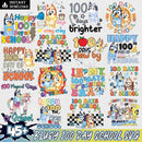 Bluey 100 day of school SVG For Cricut, Bluey Clipart, Bluey 100 day of school PNG Images