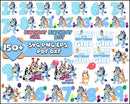 150+ Bluey birthday bundle, Bluey vector, bluey alphabeth, bluey cutfile, bluey clipart, bluey svg png eps dxf