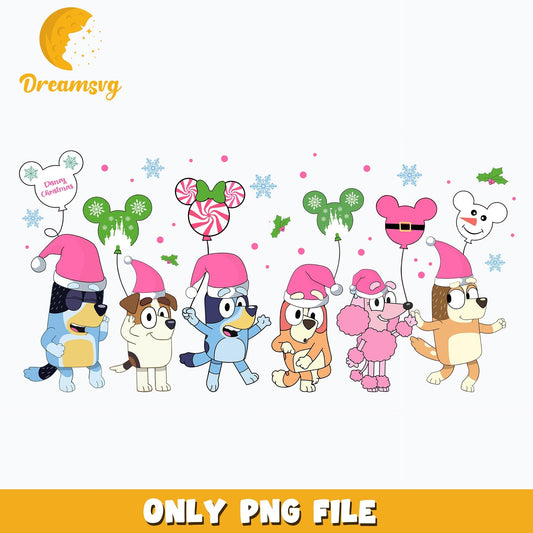 Blue Dog And Friends christmas png