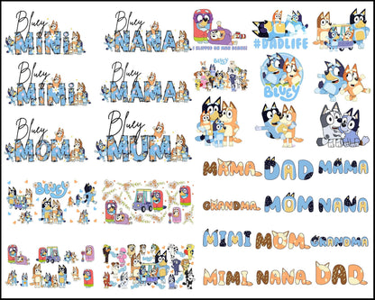 30+ Bluey mom bundle only png, Bluey vector, bluey alphabeth, bluey cutfile, bluey clipart