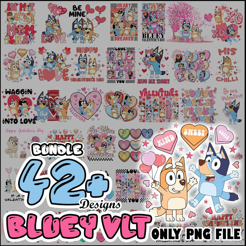 Bluey valentine png bundle ver 2