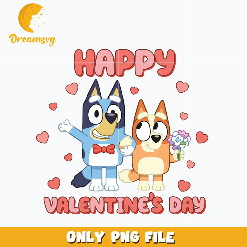 Happy Valentine's day Bluey Couple Png