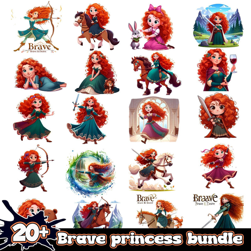 Brave Princess Bundle 20+ PNG