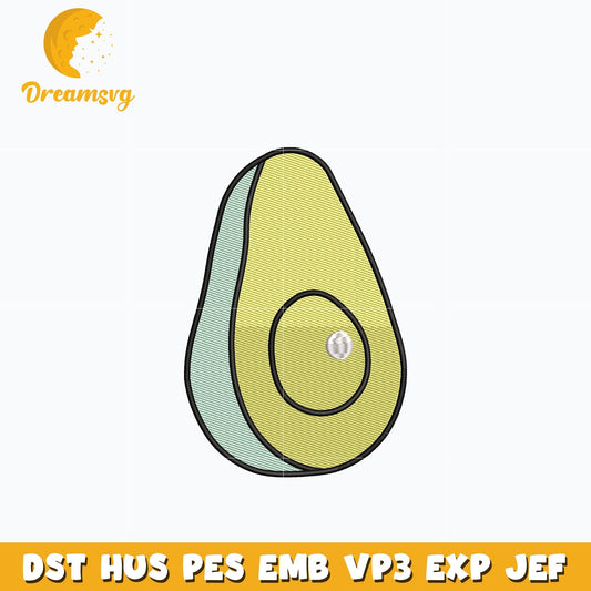Avocado embroidery design