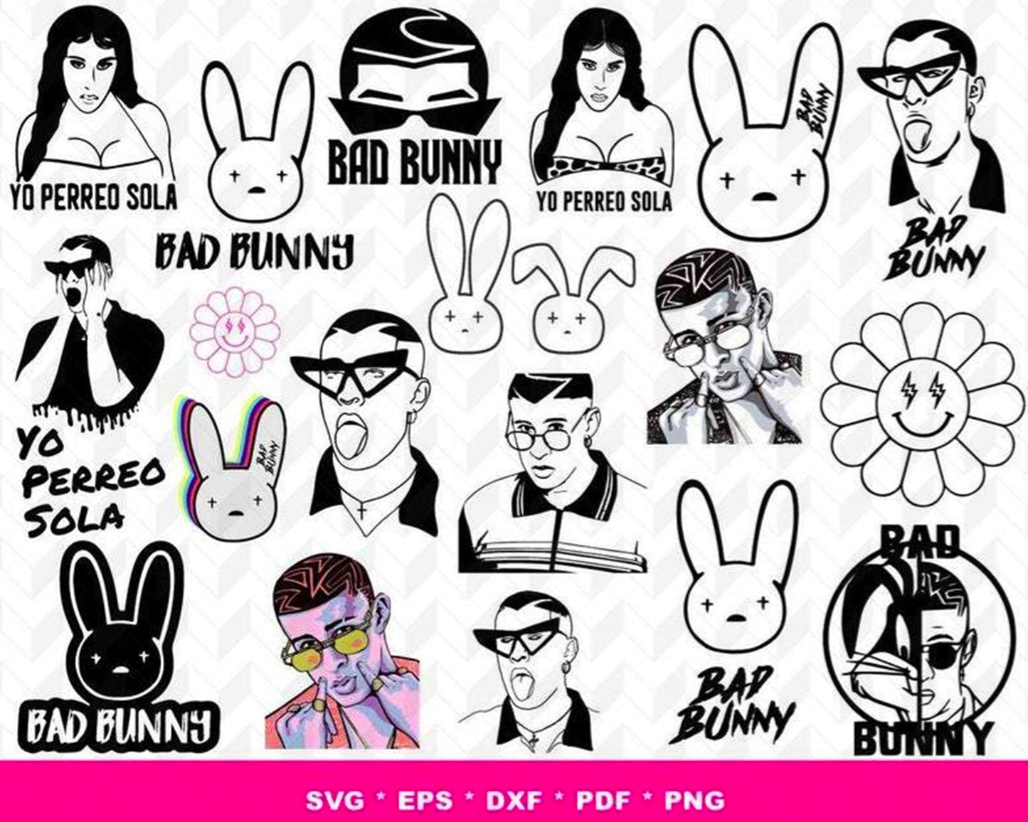 430+ Bad Bunny SVG,Bundle bad bunny svg, digital download