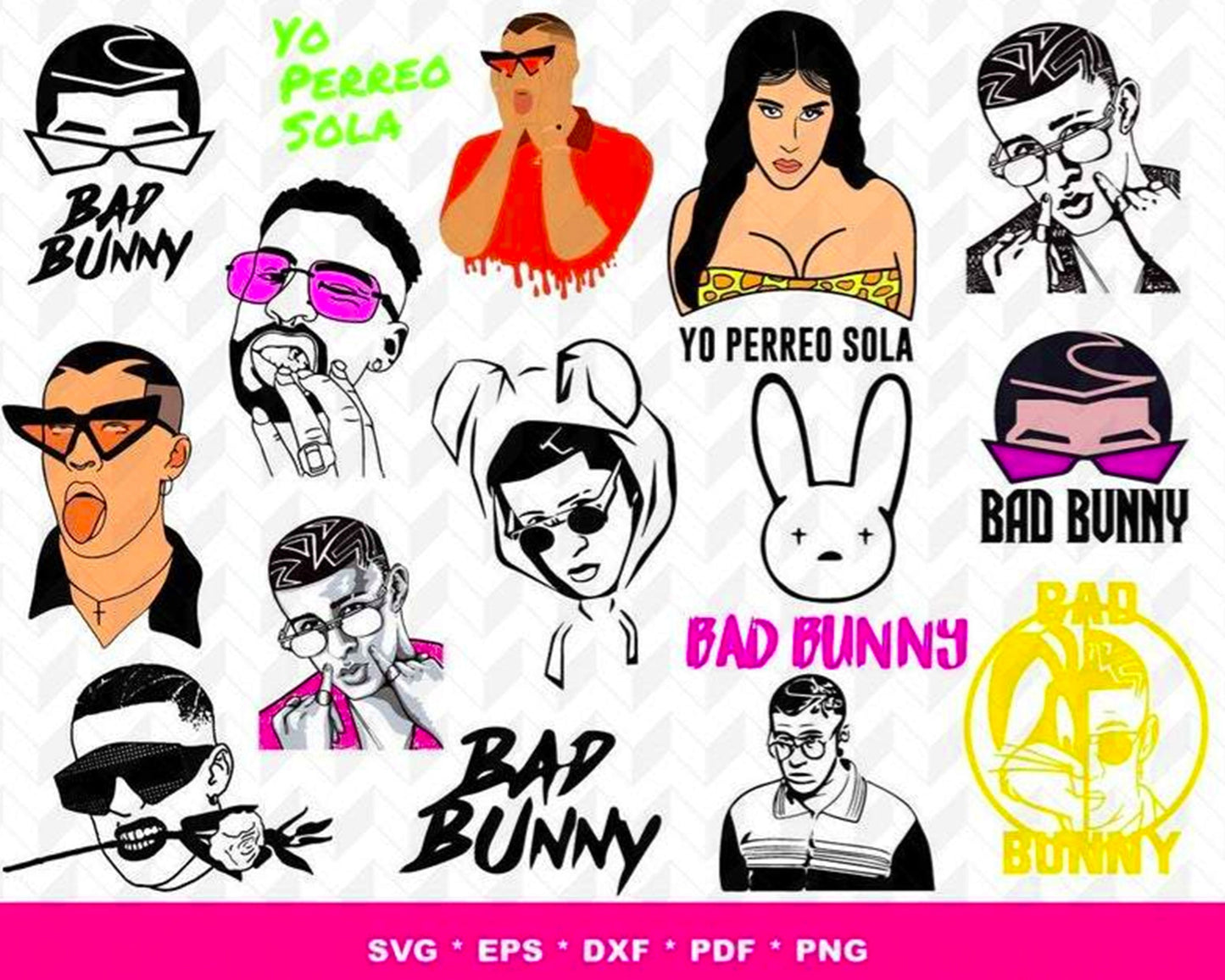 430+ Bad Bunny SVG,Bundle bad bunny svg, digital download