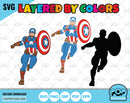 Captain America clipart bundle, Captain America SVG cut files for Cricut / Silhouette, Captain America PNG