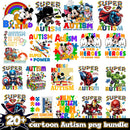 Cartoon Autism Bundle 20+ PNG