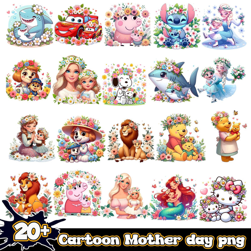 Cartoon Mom and Baby 20+ PNG