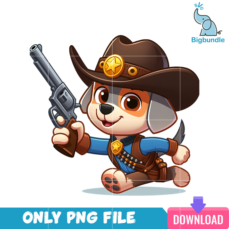 Paw Patrol Cartoon Cowboy Era PNG