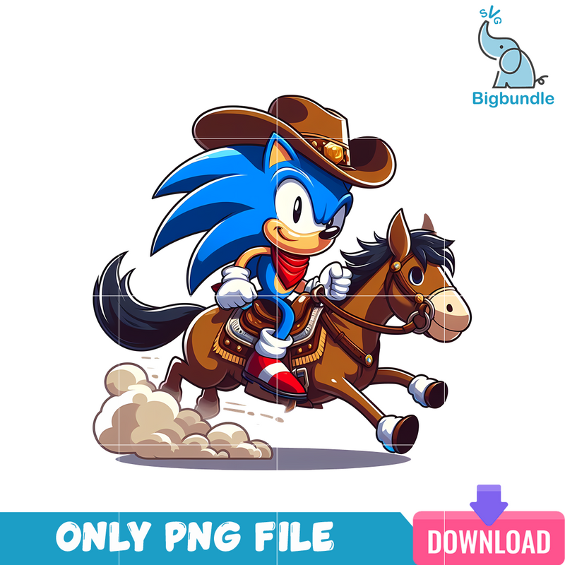 Sonic Cartoon Cowboy Era PNG