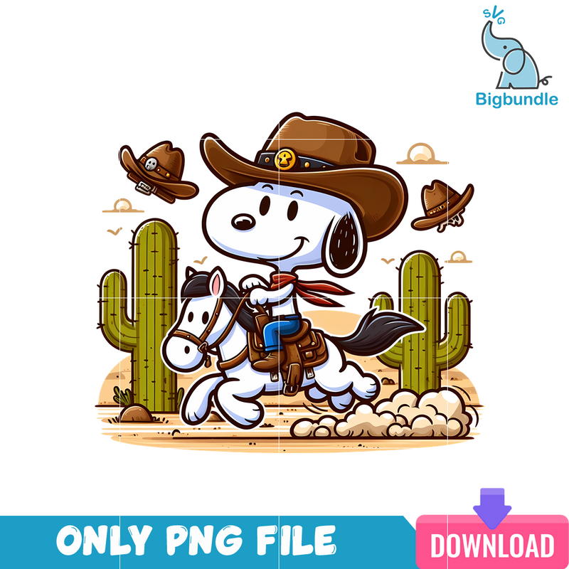 Snoopy Cartoon Cowboy Era PNG