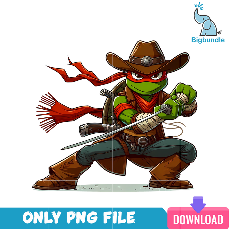 Raphael Cartoon Cowboy Era PNG