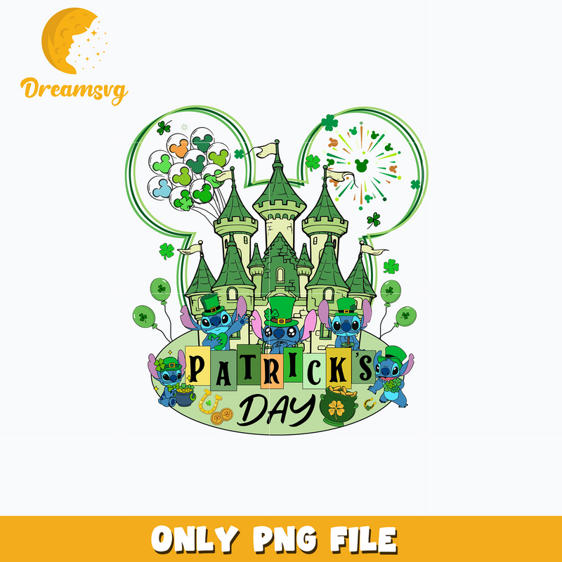 Stitch disney castle patrick's day png