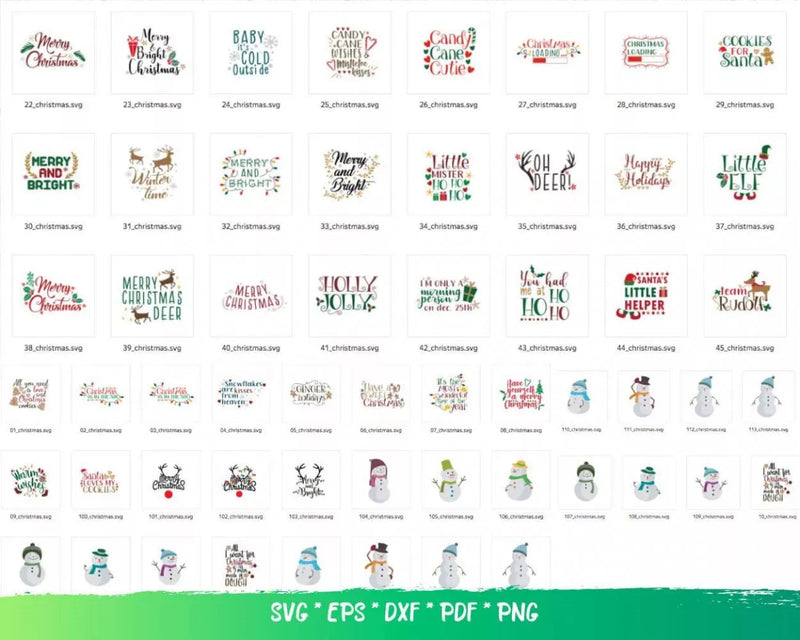 Christmas Svg Files for Cricut and Silhouette - Clipart Images