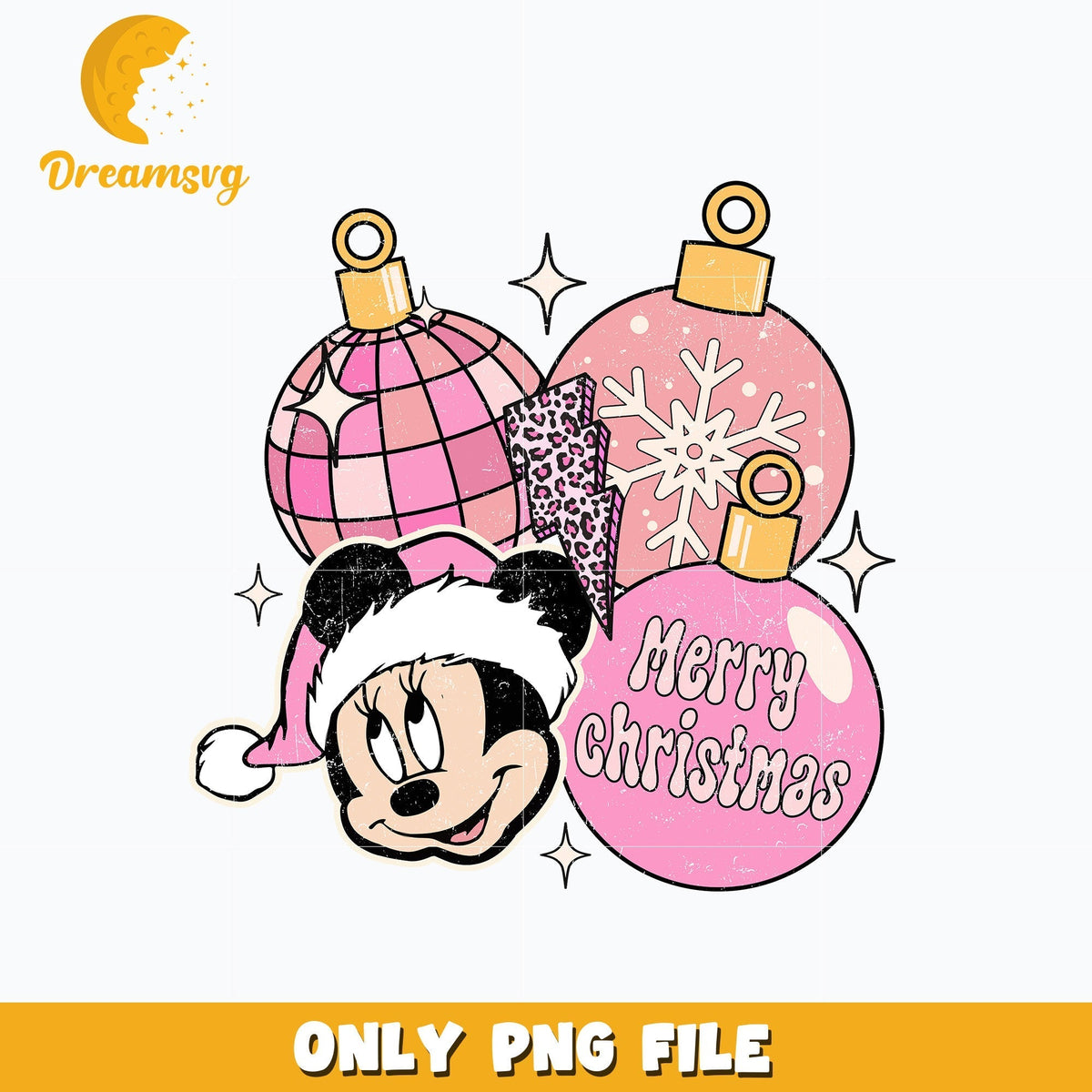 Minnie pink merry chrismas png