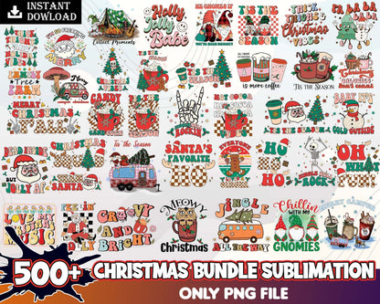 500+ Christmas bundle sublimation, Christmas png, Xmas PNG files, Winter png, Christmas Sign png,, Cut File, Cricut, Silhouette
