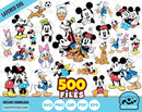 Classic Mickey and Friends BIG BUNDLE 500 files, svg cut files for Cricut / Silhouette, Mickey & friends png