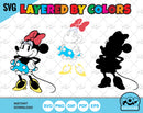 Classic Minnie Mouse clipart set, Minnie svg cut files for Cricut / Silhouette, Minnie Mouse png