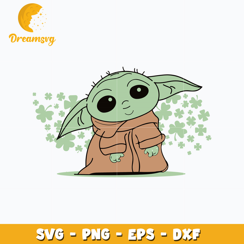 Star Wars Yoda patrick's day svg