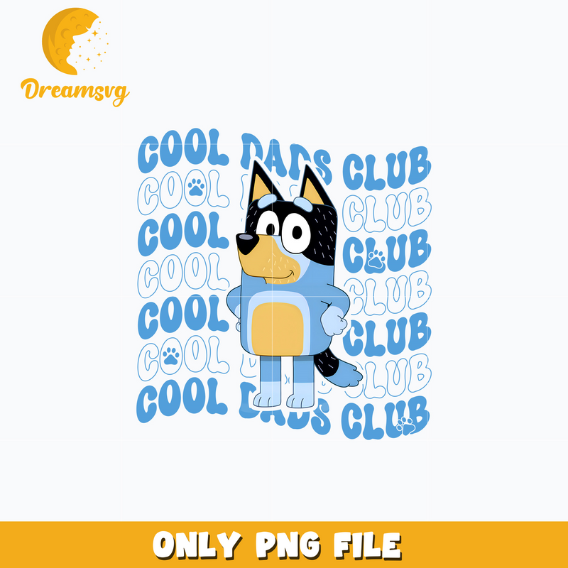 Bluey cool dads club cartoon png