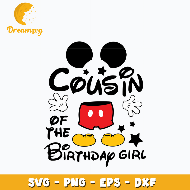 Cousin of the birthday girl Svg