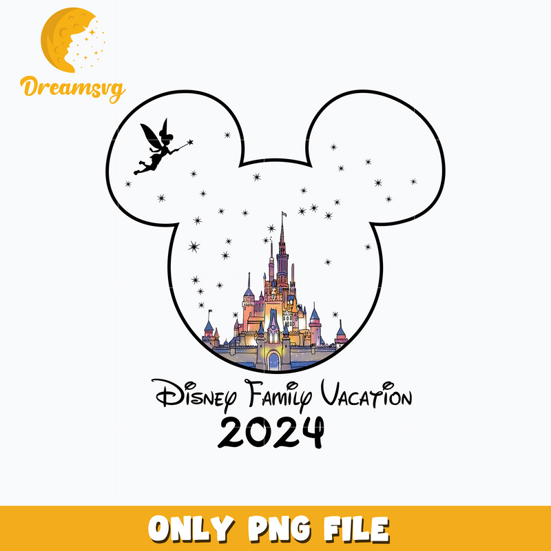 Mickey mouse disney family vacation 2024 png